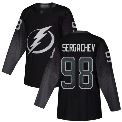 Adidas Tampa Bay Lightning #98 Mikhail Sergachev Black Alternate Authentic Youth Stitched NHL Jersey->youth nhl jersey->Youth Jersey